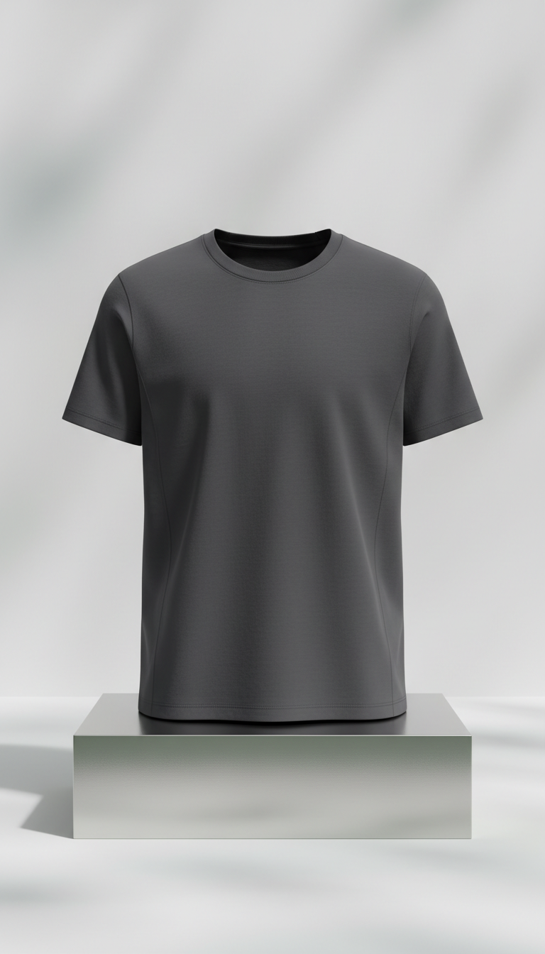 Minimalist Crewneck Tee Luxe Cotton Blend