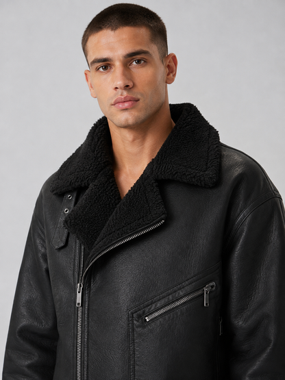 Men’s Thickened Sherpa-Lined Jacket