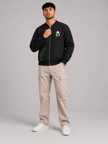 Black Stand Collar Jacket