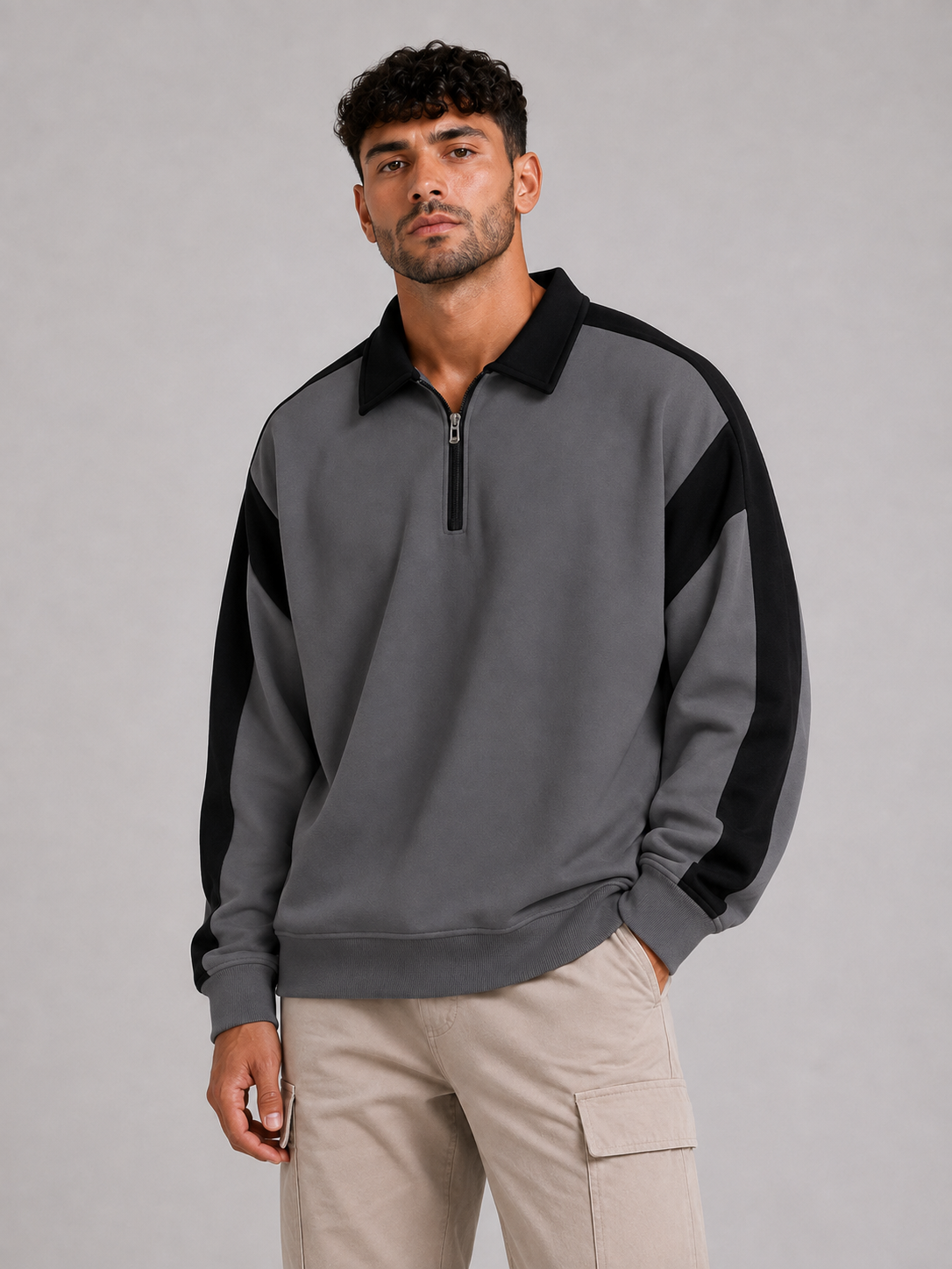 Mochuang Half-Zip Pullover Sweatshirt