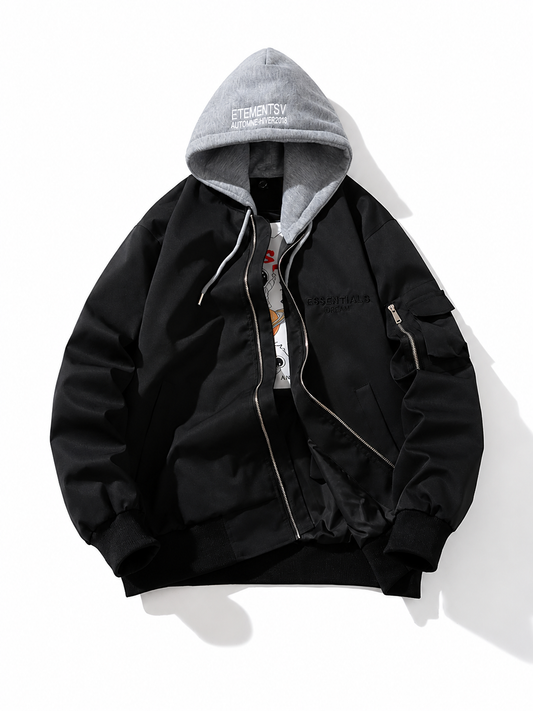 Street Style Stand Collar Jacket