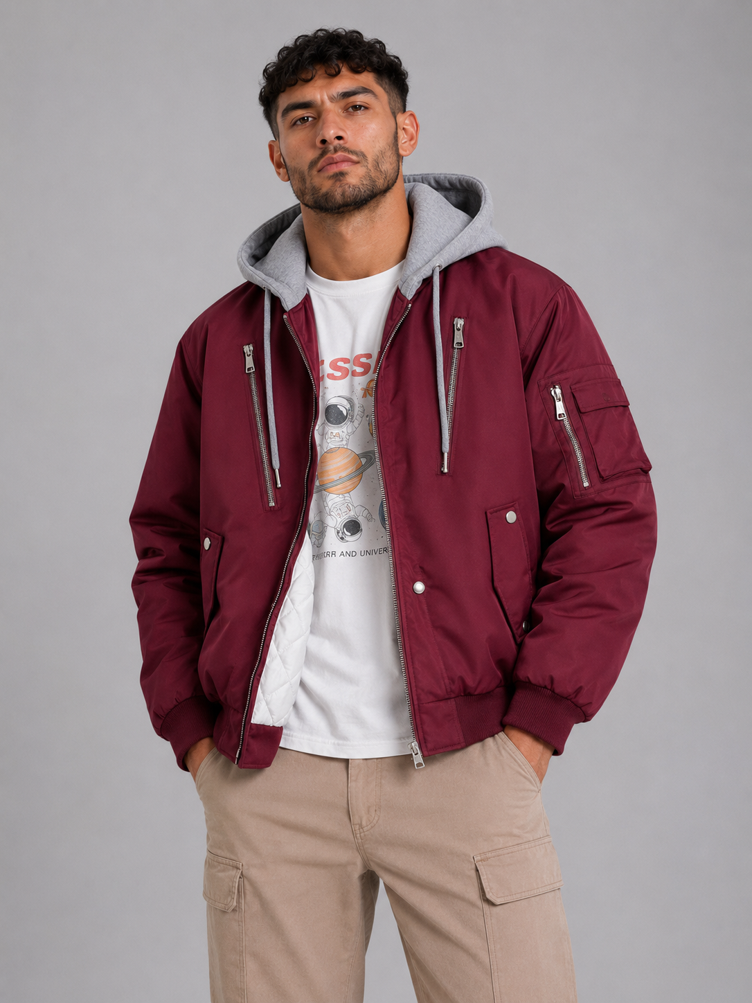 Street Trend Stand Collar Jacket