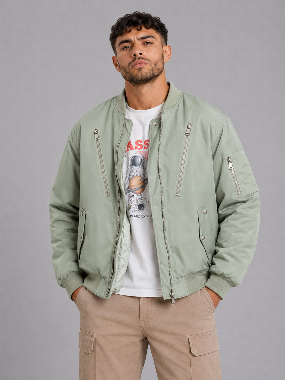 Street Trend Stand Collar Jacket