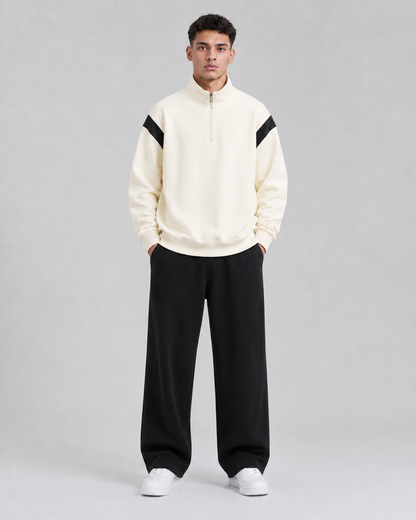 Mochuang Stand Collar Pullover Sweatshirt