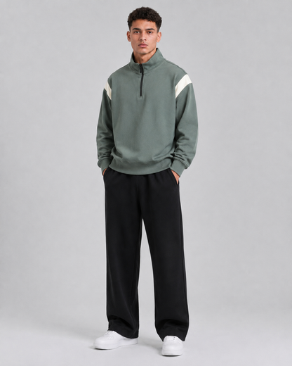 Mochuang Stand Collar Pullover Sweatshirt