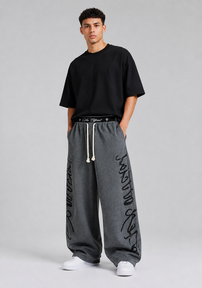Cotton Wide-Leg Casual Pants