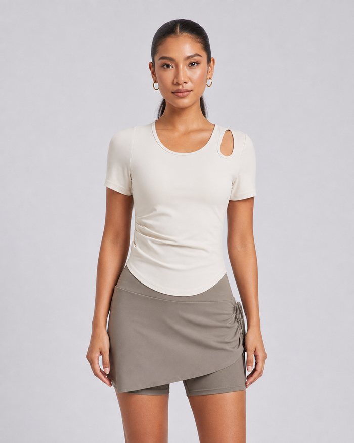 Juyitang Women’s Moisture-Wicking Crop T-Shirt alternate view