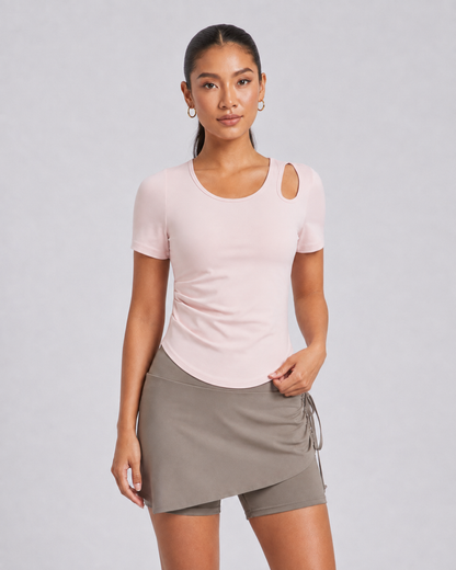 Juyitang Women’s Moisture-Wicking Crop T-Shirt