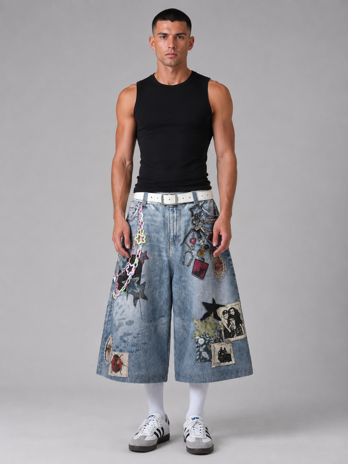 Men’s Cropped Straight-Leg Denim Pants alternate view