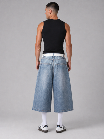 Men’s Cropped Straight-Leg Denim Pants