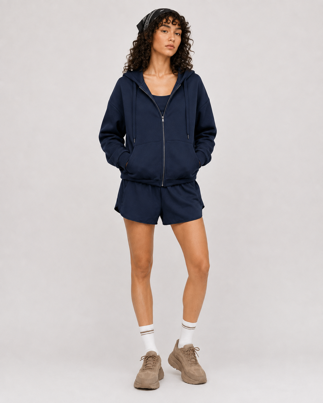 Women’s Hooded Sports Top & Shorts