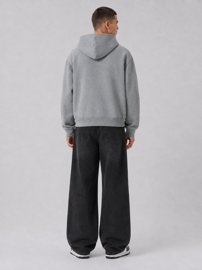 Loose Fit Hooded Zip-Up Jacket
