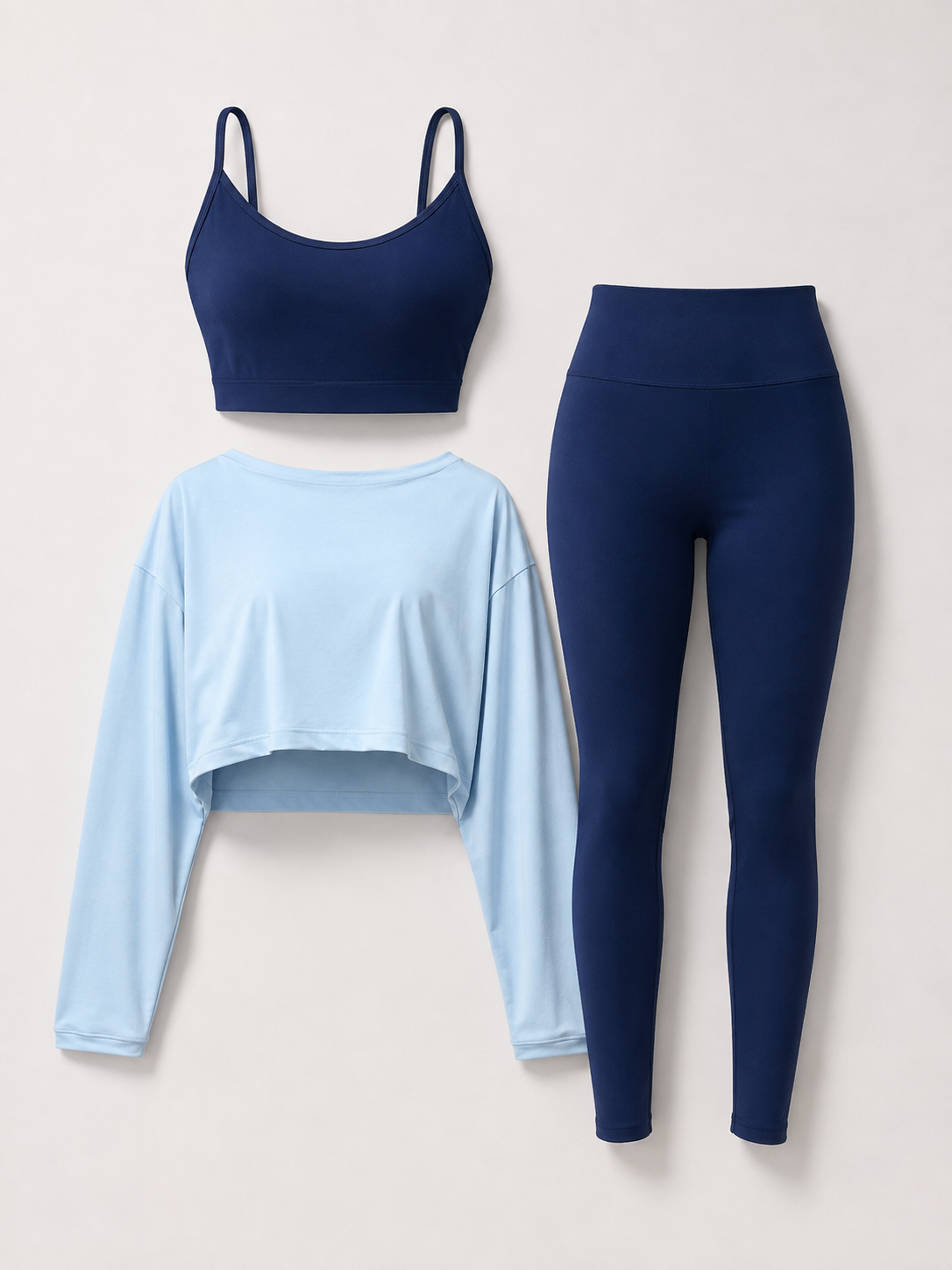 Women’s Long-Sleeve Crop Top & Leggings Set