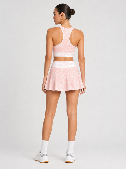 Women’s Floral Crop Top & Skirt Set