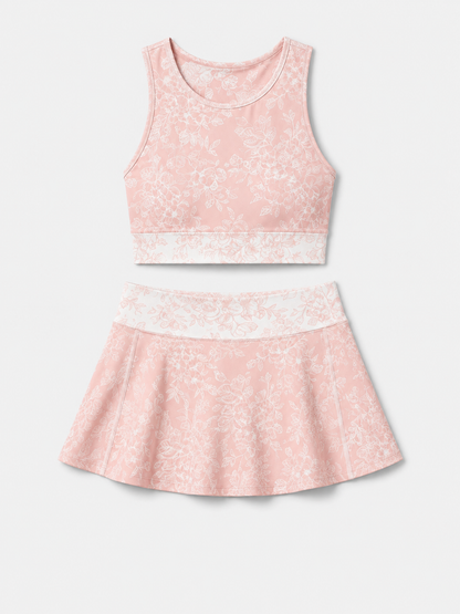 Women’s Floral Crop Top & Skirt Set