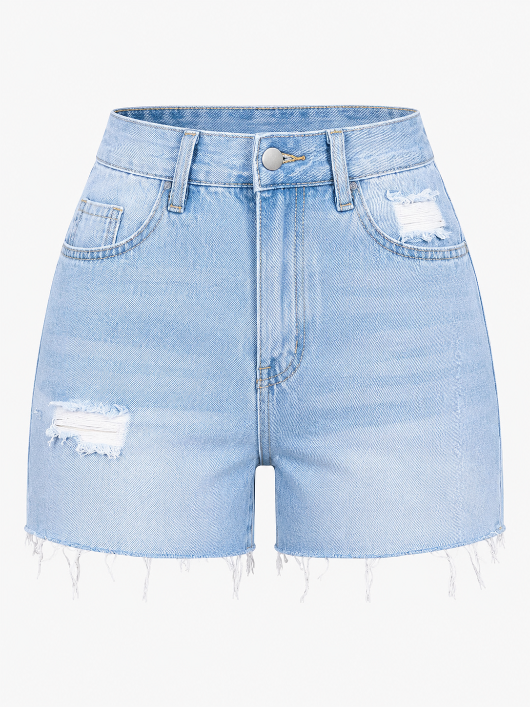 Women’s Frayed Hem Denim Shorts